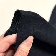 Tissu jersey maille piqué coton noir - Marque Française Tissu jersey maille piqué coton noir - Marque Française