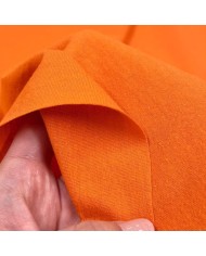 Tissu jersey coton polyester orange - Marque Française Tissu jersey coton polyester orange - Marque Française