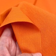 Tissu jersey coton polyester orange - Marque Française Tissu jersey coton polyester orange - Marque Française