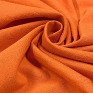 Tissu jersey coton polyester orange - Marque Française Tissu jersey coton polyester orange - Marque Française