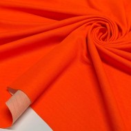 Tissu haute visibilité maille piqué polyester orange néon