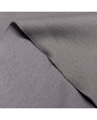 Tissu maille jersey polyester coton gris - Marque Française Tissu maille jersey polyester coton gris - Marque Française