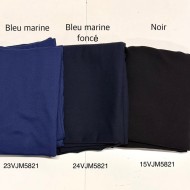 Tissu jersey coton bleu marine foncé uni - Marque Française Tissu jersey coton bleu marine foncé uni - Marque Française