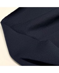 Tissu jersey coton bleu marine foncé uni - Marque Française
