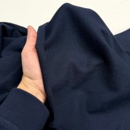 Tissu jersey coton bleu marine foncé uni - Marque Française Tissu jersey coton bleu marine foncé uni - Marque Française