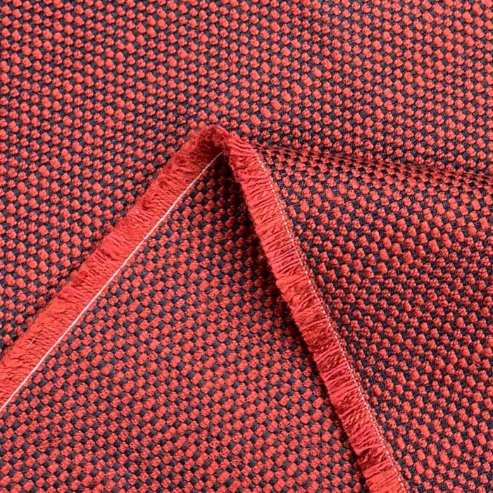 Tissu d'éditeur Sinequanon Viscose Coton quadrillage rouge noir Tissu d'éditeur Sinequanon Viscose Coton quadrillage rouge noir