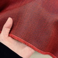 Tissu d'éditeur Sinequanon Viscose Coton quadrillage rouge noir Tissu d'éditeur Sinequanon Viscose Coton quadrillage rouge noir