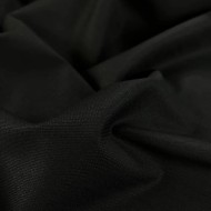 Tissu coton gabardine stretch noir uni