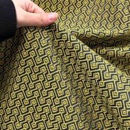 Tissu Qilim jaune noir géométrique - Tissu d'éditeur Tissu Qilim jaune noir géométrique - Tissu d'éditeur