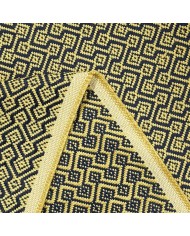 Tissu Qilim jaune noir géométrique - Tissu d'éditeur Tissu Qilim jaune noir géométrique - Tissu d'éditeur