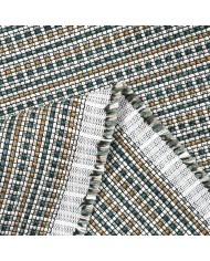 Tissu Séduisant quadrillage bleu or blanc - Tissu d'éditeur Tissu Séduisant quadrillage bleu or blanc - Tissu d'éditeur