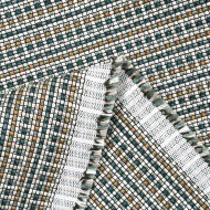 Tissu Séduisant quadrillage bleu or blanc - Tissu d'éditeur Tissu Séduisant quadrillage bleu or blanc - Tissu d'éditeur