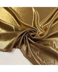 Tissu crepe de soie polyester lurex marron gold - Tissu haute couture Français Tissu crepe de soie polyester lurex marron gold - Tissu haute couture Français