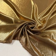 Tissu crepe de soie polyester lurex marron gold - Tissu haute couture Français Tissu crepe de soie polyester lurex marron gold - Tissu haute couture Français