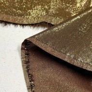 Tissu crepe de soie polyester lurex marron gold - Tissu haute couture Français Tissu crepe de soie polyester lurex marron gold - Tissu haute couture Français