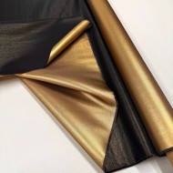 Tissu viscose doré noir - Tissu haute couture Français Tissu viscose doré noir - Tissu haute couture Français