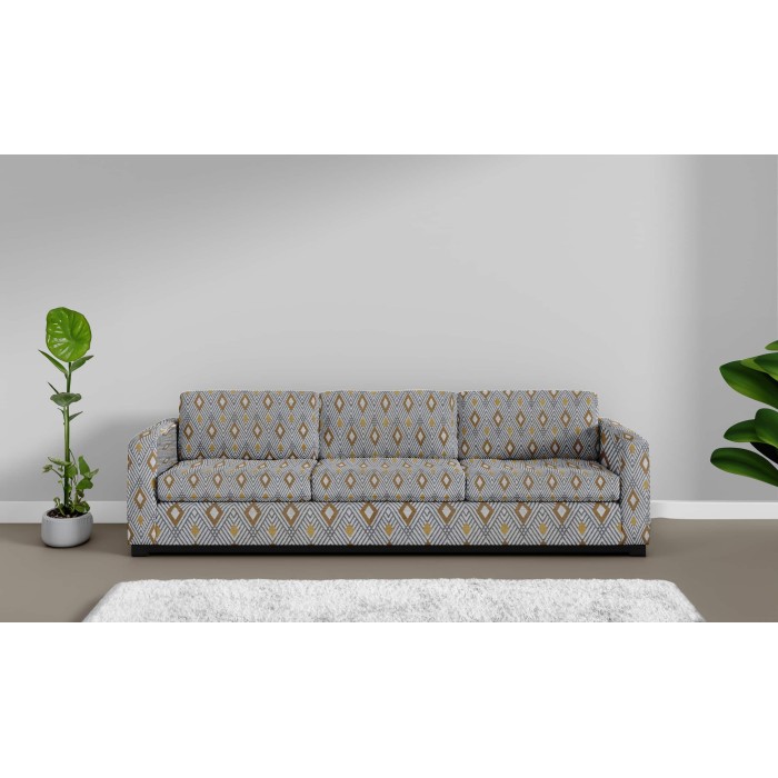 Tissu Jacquard Moma Losange jaune - Made In France