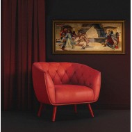 Tissu Suédine Lourde rouge