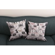 Tissu Jacquard Cinema 12 blanc rouge Tissu Jacquard Cinema 12 blanc rouge