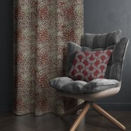 Tissu Jacquard Etincelle Paprika fantaisie rouge Tissu Jacquard Etincelle Paprika fantaisie rouge