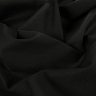 Tissu coton gabardine stretch noir uni