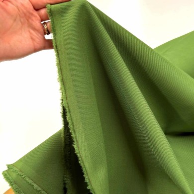 Tissu laine polyester unis vert - Haute couture Tissu laine polyester unis vert - Haute couture