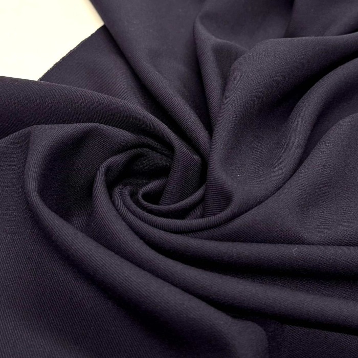 Tissu laine polyamide bleu marine foncé - Haute couture Tissu laine polyamide bleu marine foncé - Haute couture