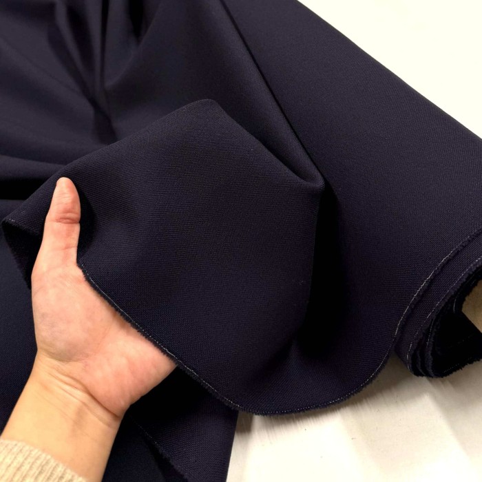 Tissu laine polyamide bleu marine foncé - Haute couture Tissu laine polyamide bleu marine foncé - Haute couture