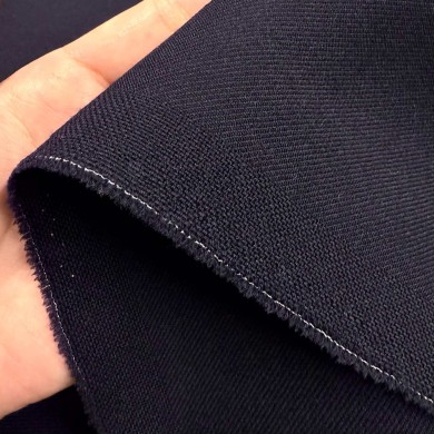Tissu laine polyamide bleu marine foncé - Haute couture Tissu laine polyamide bleu marine foncé - Haute couture