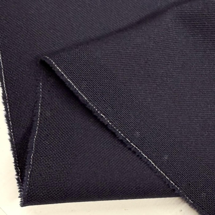 Tissu laine polyamide bleu marine foncé - Haute couture Tissu laine polyamide bleu marine foncé - Haute couture