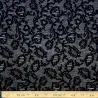 Tissu dentelle noir motifs arabesques fleuries Tissu dentelle noir motifs arabesques fleuries