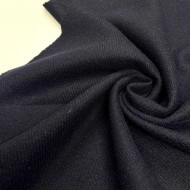 Coupon 100X150 Tissu pure laine bleu marine foncé unis épais - Haute couture Coupon 100X150 Tissu pure laine bleu marine foncé unis épais - Haute couture