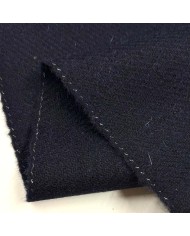 Coupon 100X150 Tissu pure laine bleu marine foncé unis épais - Haute couture Coupon 100X150 Tissu pure laine bleu marine foncé unis épais - Haute couture