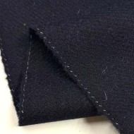 Coupon 100X150 Tissu pure laine bleu marine foncé unis épais - Haute couture Coupon 100X150 Tissu pure laine bleu marine foncé unis épais - Haute couture