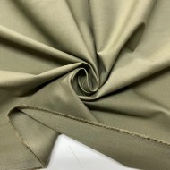 Tissu coton élasthanne vert kaki