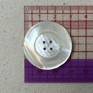 Bouton rond nacre blanc crème naturel 30mm