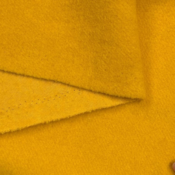 Tissu Laine Polyamide jaune moutarde Tissu Laine Polyamide jaune moutarde