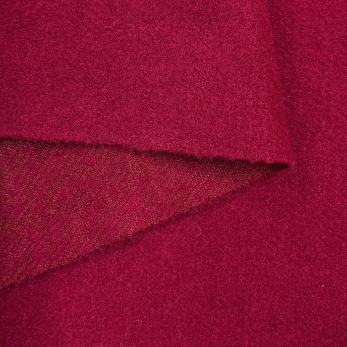 Tissu Laine Polyamide rouge framboise Tissu Laine Polyamide rouge framboise