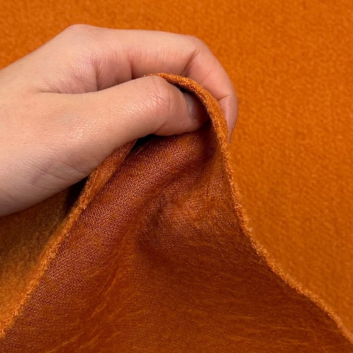 Tissu Laine Polyamide orange rouille Tissu Laine Polyamide orange rouille