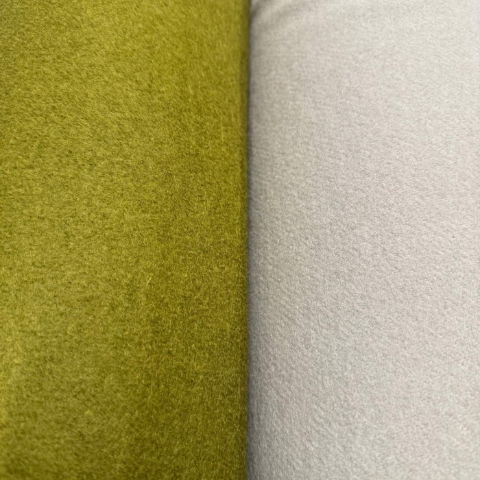 Tissu Laine Polyamide vert grège