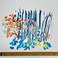 Tissu Panneau polyester motifs fleuris multi-couleur 150x150 cm