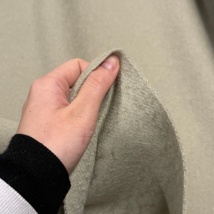 Tissu Laine Polyamide vert grège