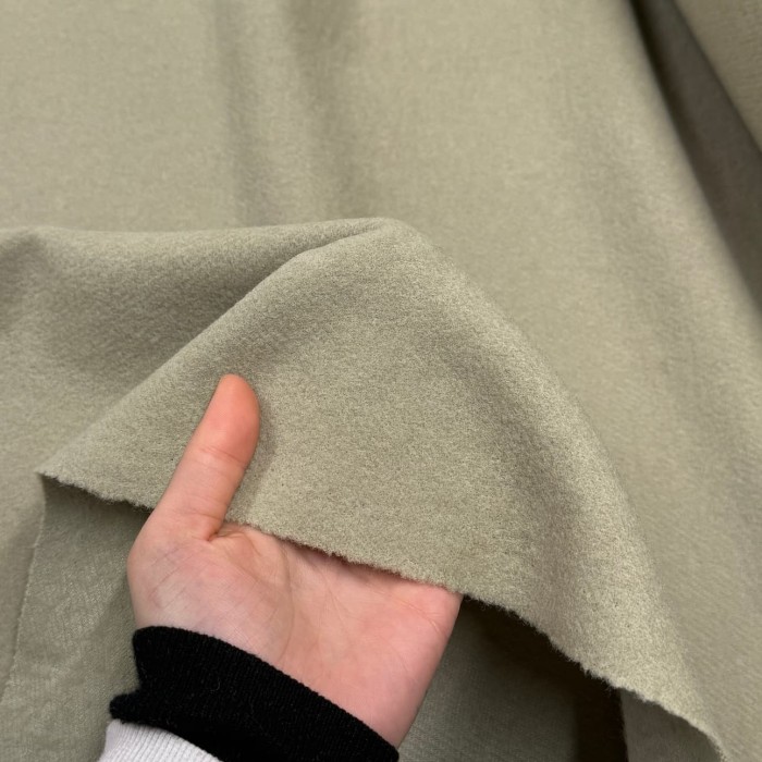 Tissu Laine Polyamide vert grège