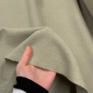 Tissu Laine Polyamide vert grège