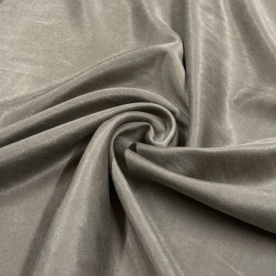 Tissu cupro laine viscose gris taupe - Haute couture Tissu cupro laine viscose gris taupe - Haute couture