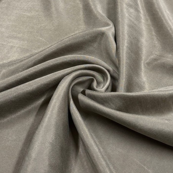Tissu cupro laine viscose gris taupe - Haute couture Tissu cupro laine viscose gris taupe - Haute couture