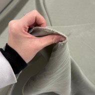 Tissu cupro laine viscose gris taupe - Haute couture Tissu cupro laine viscose gris taupe - Haute couture