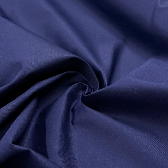 Tissu sergé Polyester  bleu foncé marine Tissu sergé Polyester  bleu foncé marine