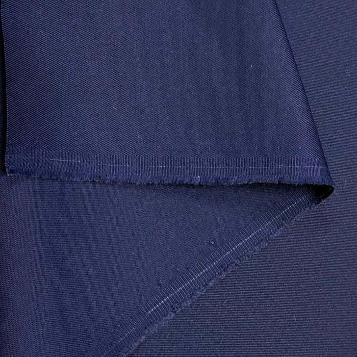 Tissu sergé Polyester  bleu foncé marine Tissu sergé Polyester  bleu foncé marine