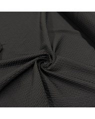 Tissu Polyester aspect gaufré noir Tissu Polyester aspect gaufré noir